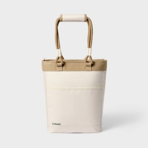 Tote 14 Cans Soft Sided Cooler Tan - Embark™: Small Insulated Bag with Pocket