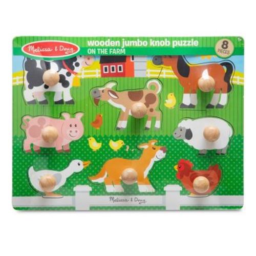 Melissa & Doug Jumbo Knob Farm 8pc
