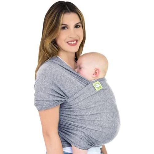 KeaBabies Baby Wrap Carrier - All in 1 Original Breathable Baby Sling, Lightweight,Hands Free Baby Carrier Sling, Baby Carrier Wrap, Baby Carriers for Newborn,Infant, Baby Wraps Carrier (Classic Gray)