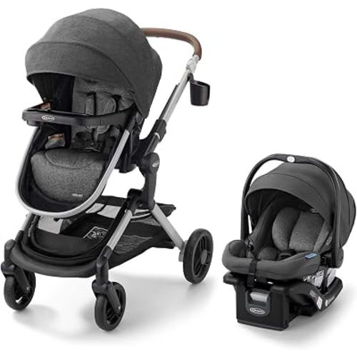 Graco Modes Nest Travel System, 3-in-1 Modular Carseat Stroller Combo, Includes the SnugRide DLX Infant Car Seat and Baby Stroller, Adjustable Slide2Me Car Seat Carrier to Toddler Stroller, Sullivan
