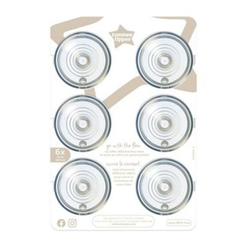 Tommee Tippee Start Silicone Baby Bottle Nipples: BPA-Free, Compatible with Closer to Nature Bottles - 6 Pack