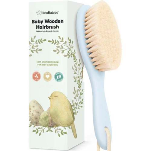 Baby's Soft Oval Hair Brush, Frost - KeaBabies Hair Accessories | Maisonette