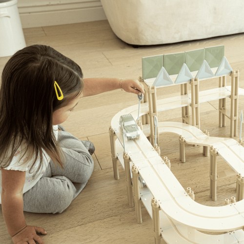 Magnetic Race Track for Kids | STEM Building Toy | Square House