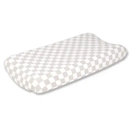 Bilbi Fitted Sheet Bedside Sleeper Check Natural | Baby Bunting AU