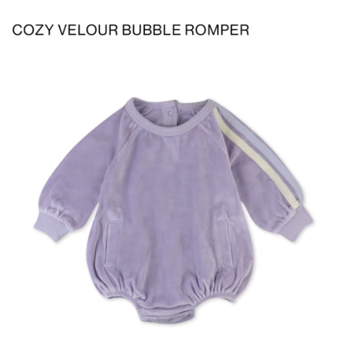 Cozy Velour Bubble Romper | Honest Baby Clothing