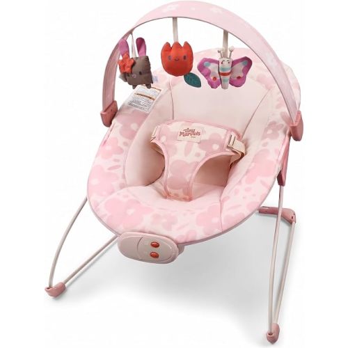 Tiny Marvels Baby Bouncer, Baby Bouncer Seat with Music for 0-6M, 20lbs