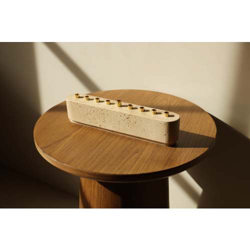 Travertine Candle Menorah