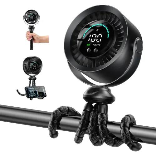 KIMMOO Upgrade Portable Stroller Fan, 3 in 1 Rechargeable Octopus Personal Cooling Fan with 100 Speeds & Turbo Airflow, 360° Rotatable Quiet Safe Clip On Fan for Crib, Car Seat, Treadmill, Bike, Golf Cart, Beach, Camping, Travel summerwins - TikTok Shop