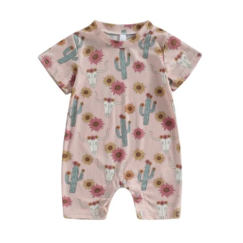 Toddler Baby Boy Girls Farm Clothes Western Farm Animals Chicken/Cow Print Romper Newborn Jumpsuit Country Stuff