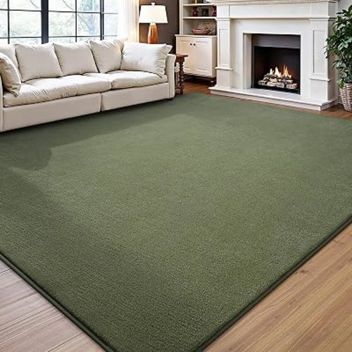 Large 6x9 Area Rugs for Bedroom Living Room, Soft Low-Pile Modern Rug Indoor Thickened Memory Foam Non-Slip Washable Carpets for Kids Boys Girls Dorm Playroom Dining Room Home Decor, Sage Green