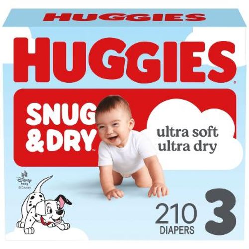 Huggies Snug & Dry Ultra Soft Diapers - Size 3 - 210ct
