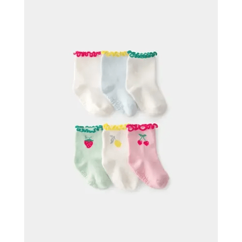 Baby Girl 6-Pack Fruit Crew Socks | Carter's