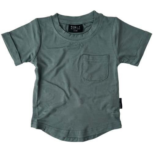 BAMBOO POCKET TEE - SPRUCE – REMI + RAE CO.