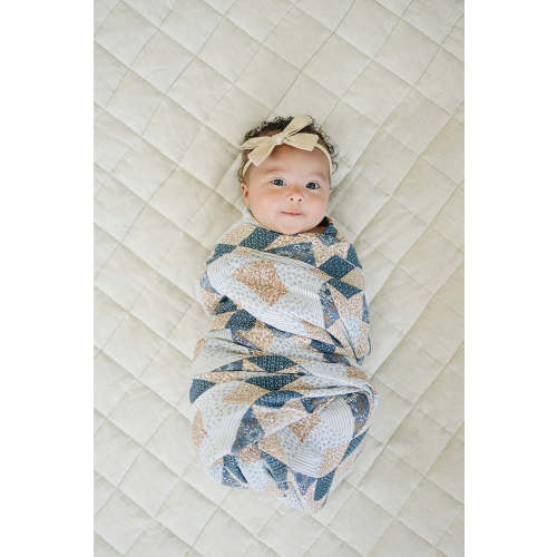 Patchwork Print Muslin Swaddle Blanket