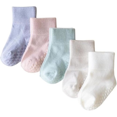 KYTE BABY Quarter Socks Combo 5-Pack w/Grips