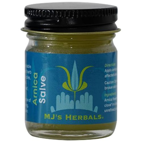 MJ’s Herbals Arnica Salve | Organic, Maximum Strength, Immediate Relief for Sore Muscles & Feet | Bruise Recovery, Fantastic Massage & After Yoga Balm | No Parabens, No Synthetics (1 oz)
