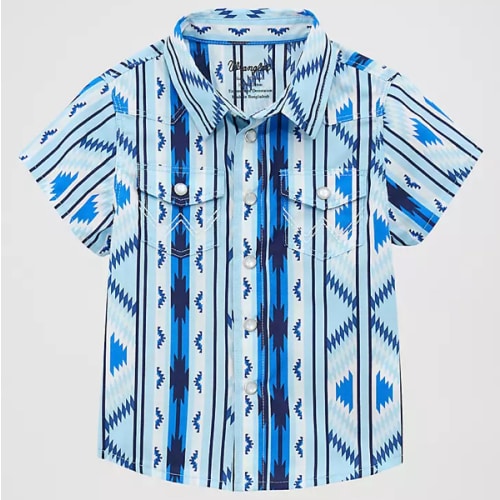 Little Boy's Checotah Snap Front Western Shirt | NEW | Wrangler®