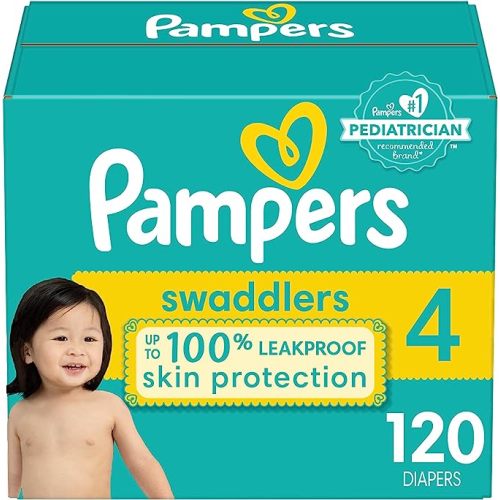 Pampers Swaddlers Active Baby Diaper Size 4 120 Count - Size 4, 120 Count (Pack of 1)