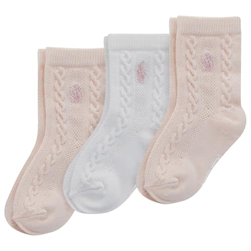 Polo Ralph Lauren Baby Classic Socks-3 Pair Pack-Soft Cable and Tossed Cotton