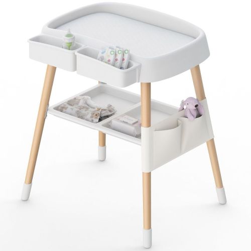 BabyBond Baby Changing Table Dresser, Waterproof Diaper Changing Station Height Adjustable for Infant and Newborn,Changing pad liner included