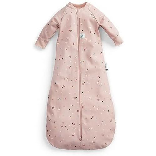 ergoPouch 1.0 TOG Sleeping Bag with Sleeves, 2-4 Years, Daisies Print – Organic Jersey Cotton, Arms-Out Design, All-Season Comfort, Ideal For Room Temperatures (20–24°C)