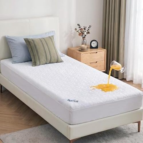 5-Sided Waterproof Mattress Protector, Noiseless Bedding Pad