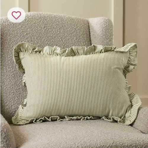 Sage Jane Striped Ruffle Lumbar Pillow | Kirklands Home