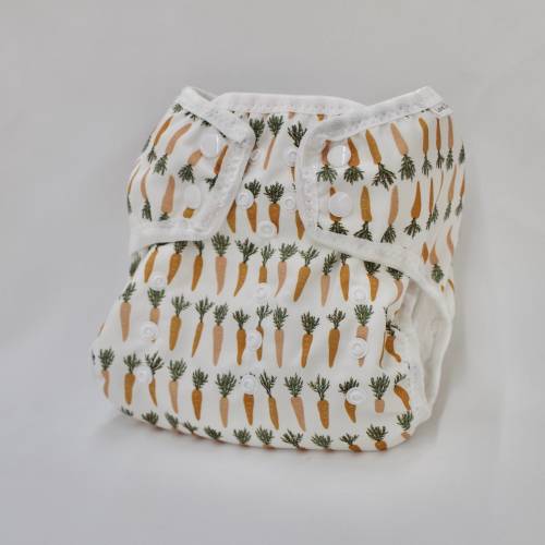 One Size Carrot cloth diaper for prefolds or inserts, OS Diaper cover, AI2 Diaper,