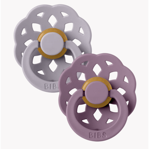 Boheme Pacifiers 2 Pack - Fossil Grey/Mauve – Bibsworld store US