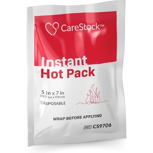 CareStock Hot Compress Instant Hot Desechable, 5 x 7 in