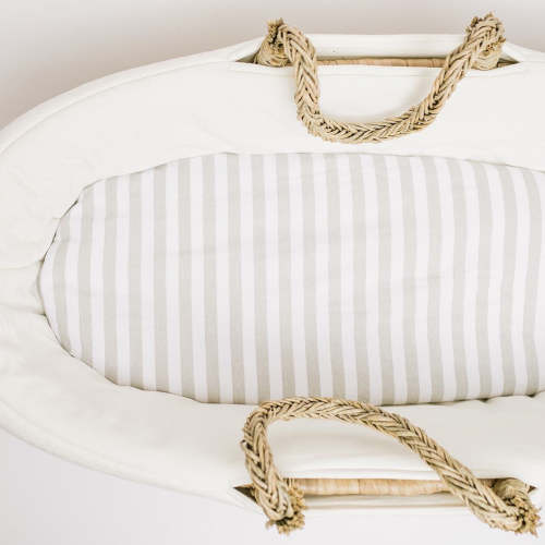 Gray Stripe Bassinet Sheet