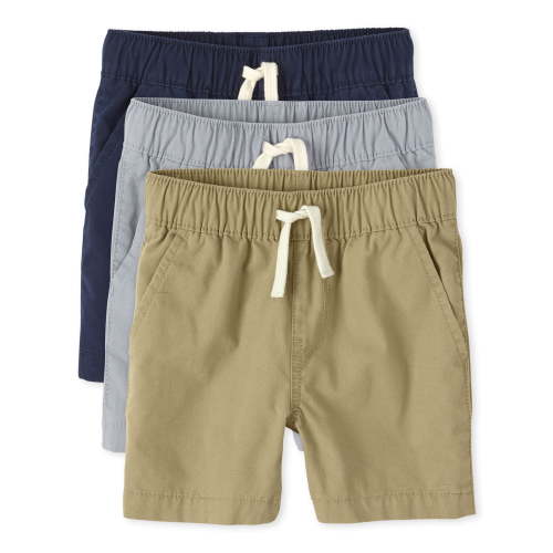 Free Shipping! The Children's Place Toddler Boys 3-Pack Pull-On Jogger Shorts Sizes 6M-5T