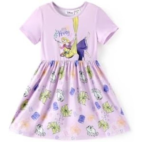 Disney Minnie Mouse Princess Frozen Elsa Stitch Girls Dress Sleeveless & Short Sleeve Casual Summer Clothes Baby to Toddler
