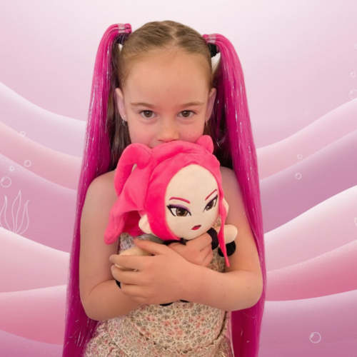 Mira K-Pop Hair Extensions for Kids - Reusable Piggy Tails - 27" – Mermaid Hair By Emma