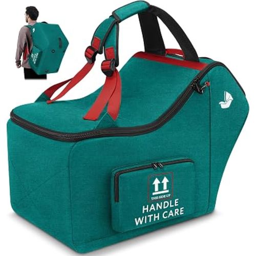 RAINSMORE Infant Car Seat Travel Bag for Airplane Padded Car Seat Backpack
