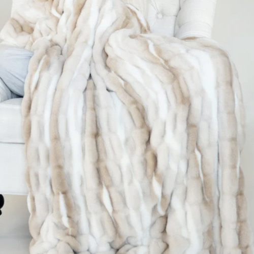 Hugs Swirl Caramel Plush Blanket | Minky Couture