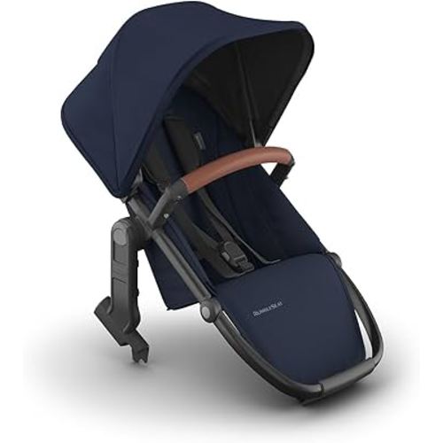 UPPAbaby RumbleSeat V3 Second Lower Seat - Compatible with Vista V2 and Vista V3 - All-Weather Seat + Magnetic Buckle – Adapters Included - Noa (Navy/Carbon Frame/Saddle Leather)