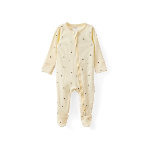 Organic Pointelle Zip All In One Romper, 0-3M