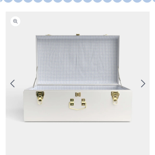 Grand Trunk - White - Picnic in Blue / Embroidery