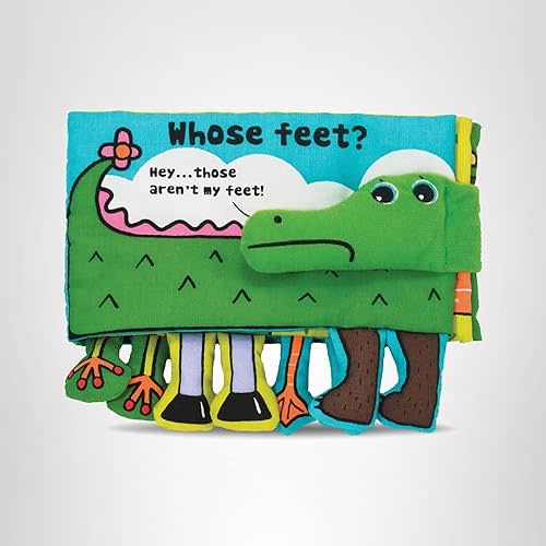 Melissa & Doug Soft Activity Baby Book - Whose Feet? Sensory Toys for Toddlers, Travel Toys for Toddlers Boys and Girls