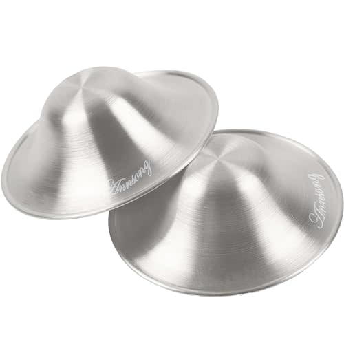Silver Nursing Cups - Nipple Shields for Nursing Newborn - Breastfeeding Essentials - Newborn Essentials - 925 Silver Nipple Covers (Regular)