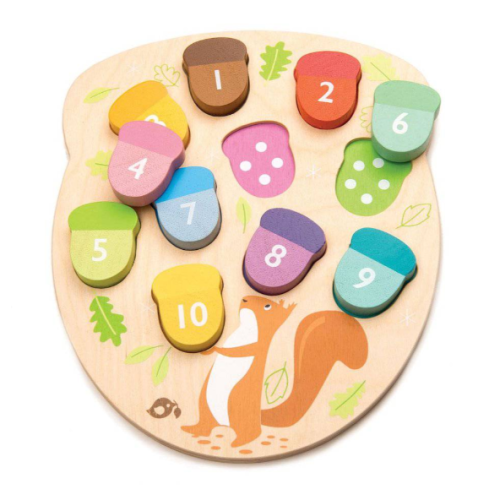 Tender Leaf Toys How Many Acorns Puzzle