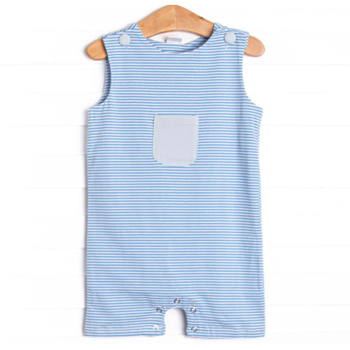 Noah Pocket Jon Jon, Light Blue and Medium Blue Stripe – Stitchy Fish