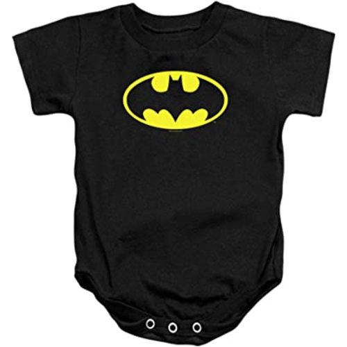 Batman Classic Logo Infant Baby Boys Onesie Snapsuit & Stickers