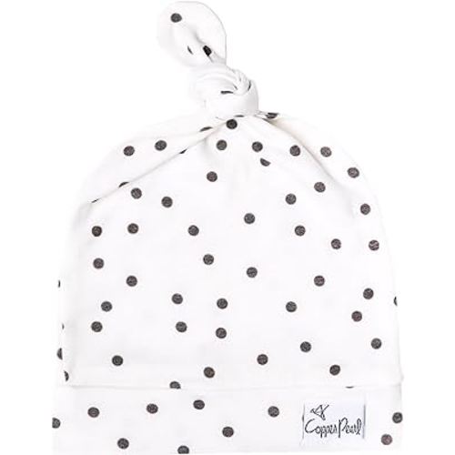 Baby Beanie Hat Top Knot Stretchy Soft"Willow" by Copper Pearl