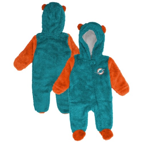 Miami Dolphins Stay Napping Teddy Fleece Onesie - Newborn