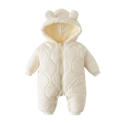 LRen Girls Down Coat Winter Warm Hooded Jacket Outerwear For Baby Toddler 0-24 Months,White,3-6 Months