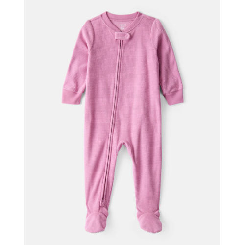 Baby Girl Fleece Loose Fit 1-Piece Pajamas-Pink - Carter's | Carter's