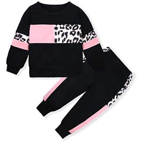 YALLET Toddler Girls Clothes Baby Girl Fall Outfits Long Sleeve Sweatshirt Pants Sets Winter Sweatsuit Clothing for Girl 1-6Y
