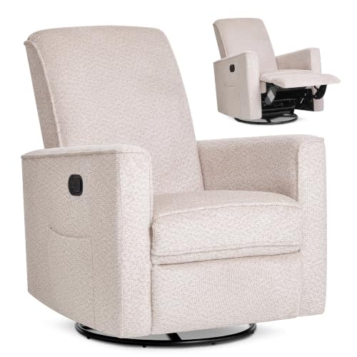 Evolur Raleigh Plus Nursery Glider Recliner, GREENGUARD Gold, Ballet Pink
